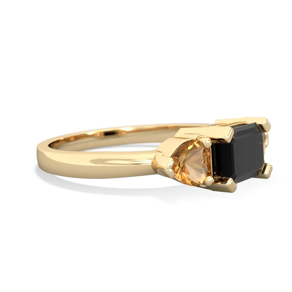 Onyx Three Stone 14K Yellow Gold ring R5235