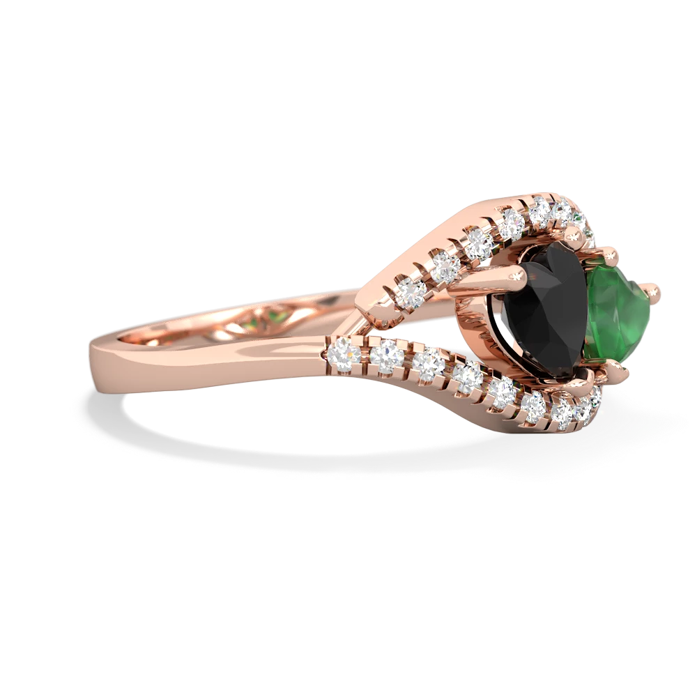 Onyx Mother And Child 14K Rose Gold ring R3010