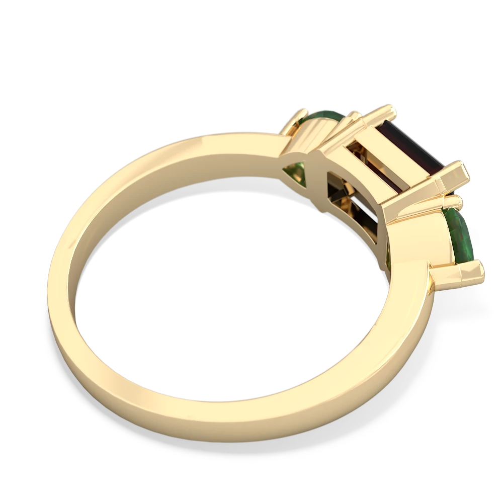 Onyx Three Stone 14K Yellow Gold ring R5235