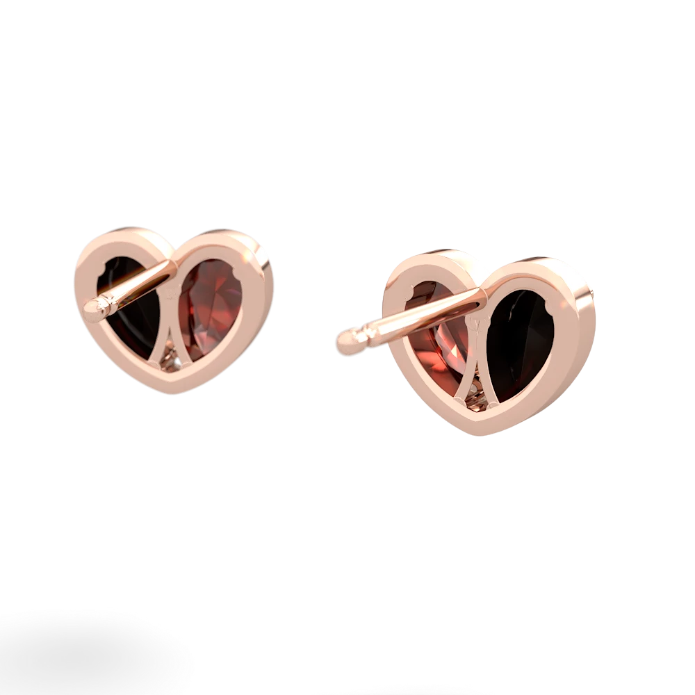 Onyx 'Our Heart' 14K Rose Gold earrings E5072