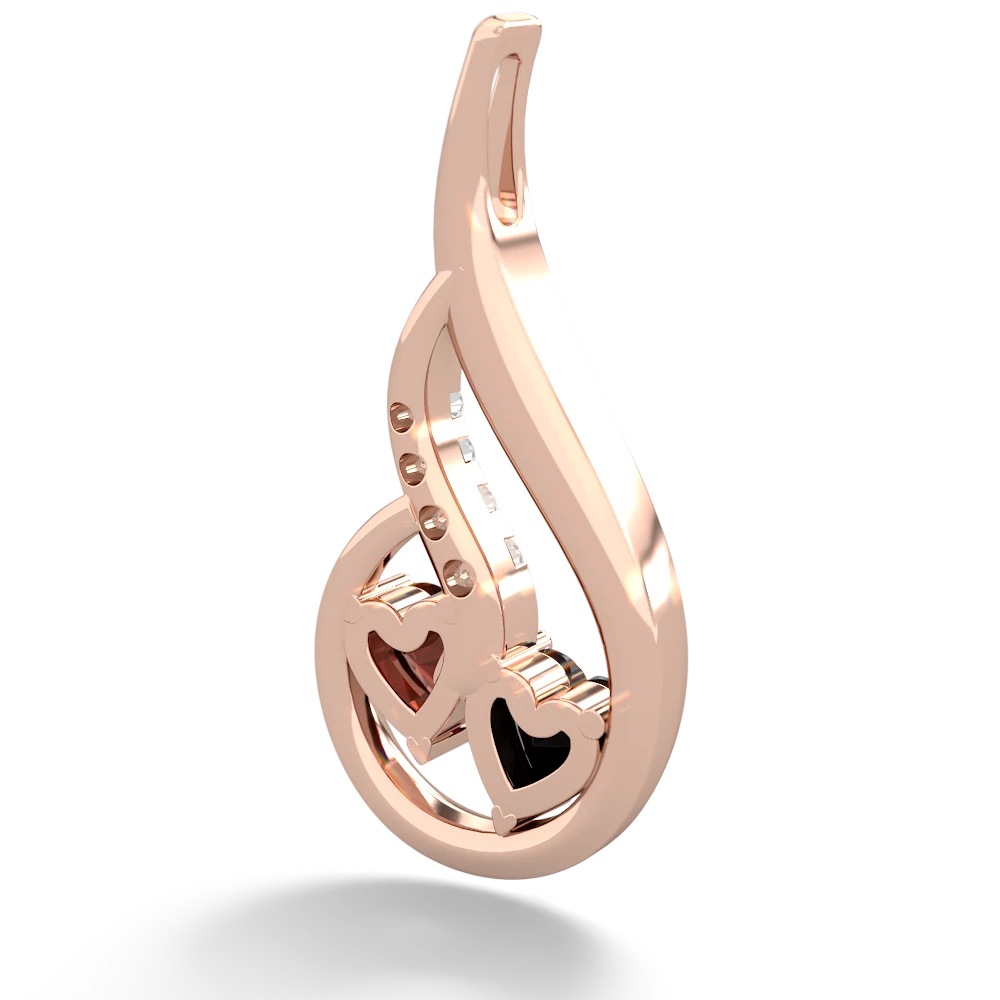 Onyx Keepsake Curves 14K Rose Gold pendant P5450