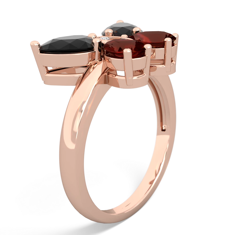 Onyx Butterfly 14K Rose Gold ring R2215