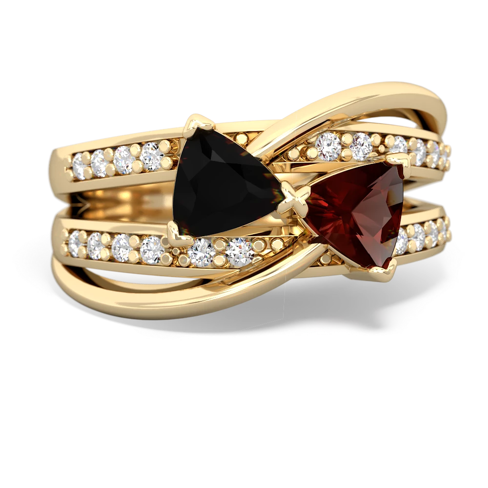 Onyx Bowtie 14K Yellow Gold ring R2360