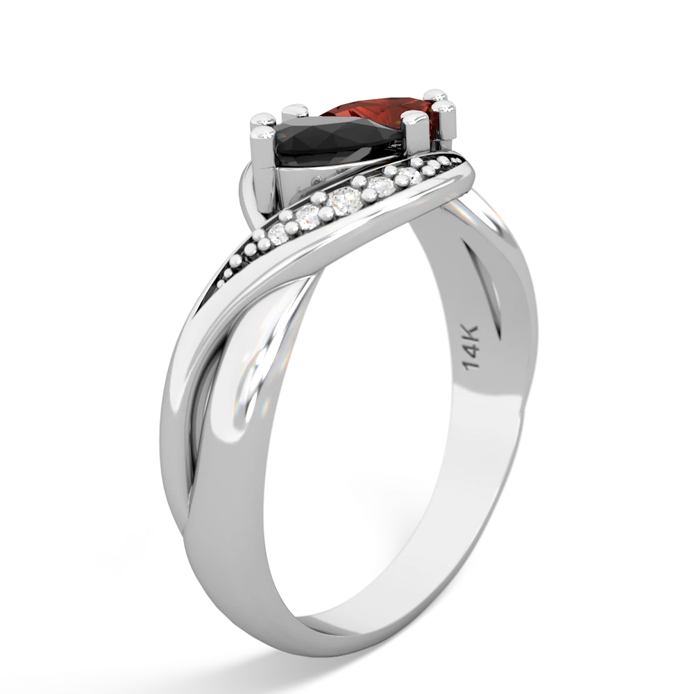 Onyx Summer Winds 14K White Gold ring R5342