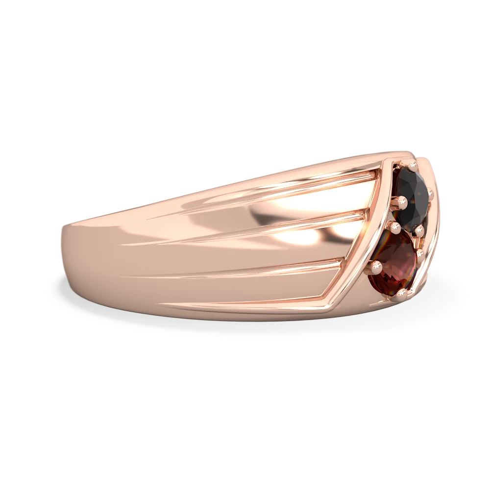 Onyx Men's Streamline 14K Rose Gold ring R0460