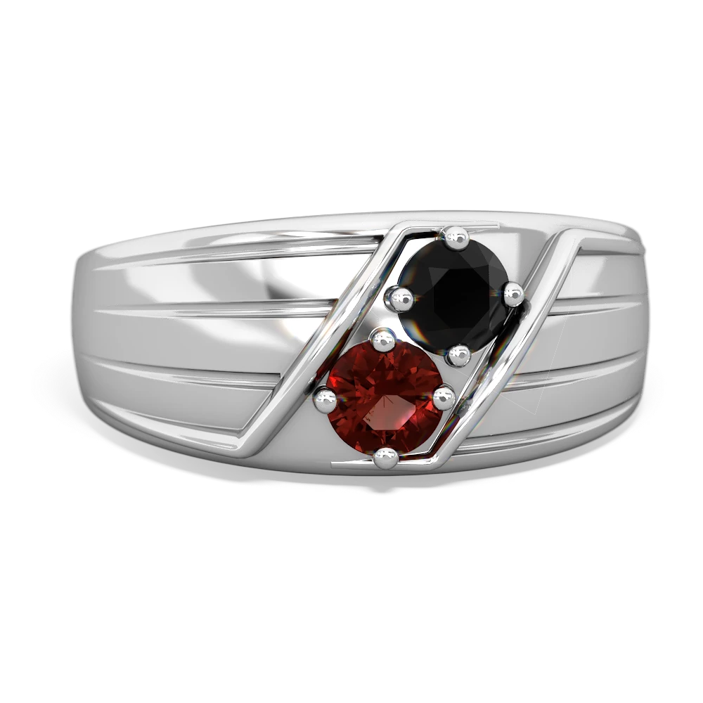 Onyx Men's Streamline 14K White Gold ring R0460