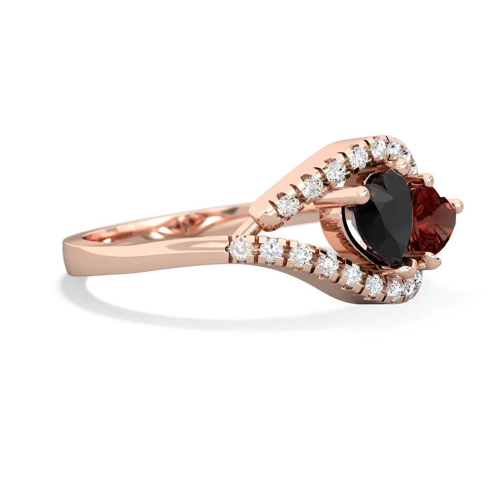 Onyx Mother And Child 14K Rose Gold ring R3010