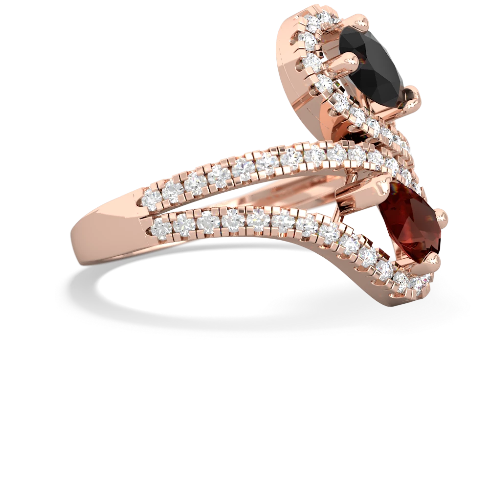 Onyx Diamond Dazzler 14K Rose Gold ring R3000
