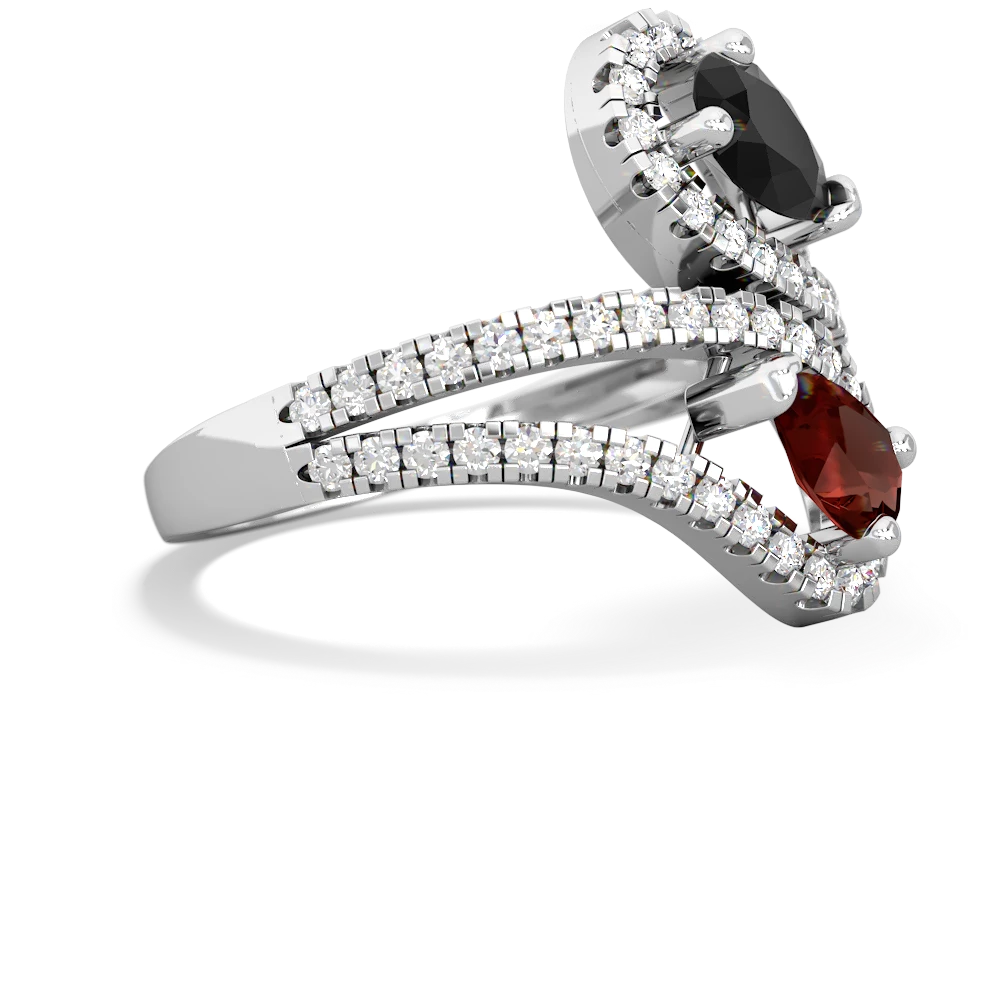 Onyx Diamond Dazzler 14K White Gold ring R3000