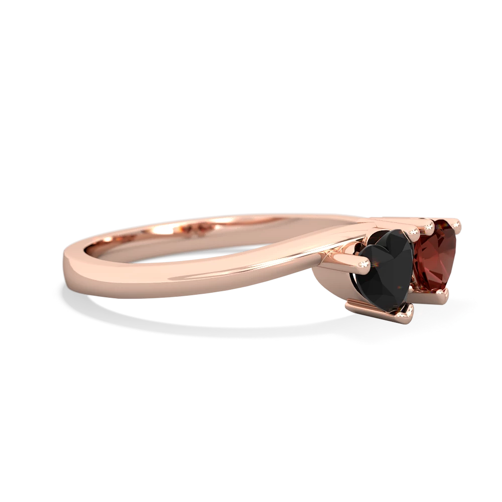 Onyx Sweethearts 14K Rose Gold ring R5260