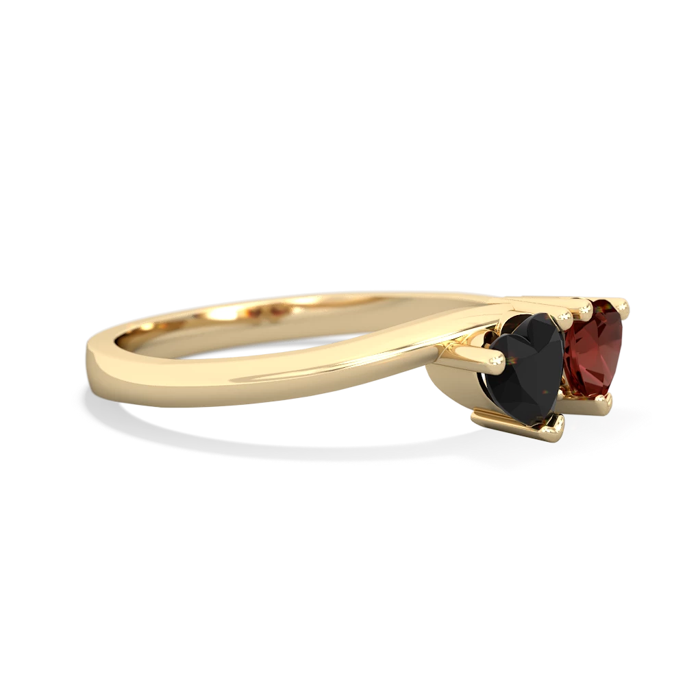 Onyx Sweethearts 14K Yellow Gold ring R5260