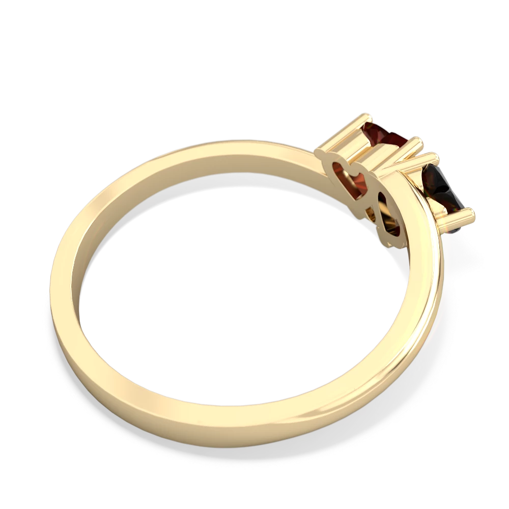 Onyx Sweethearts 14K Yellow Gold ring R5260