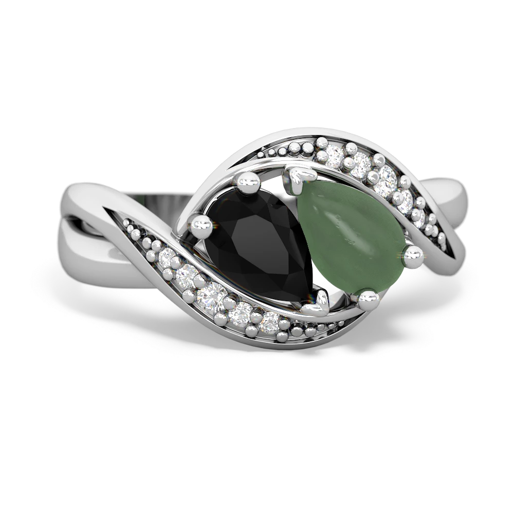 Onyx Summer Winds 14K White Gold ring R5342