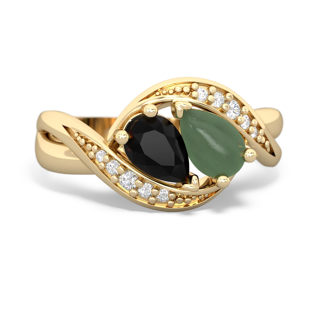 Onyx Summer Winds 14K Yellow Gold ring R5342