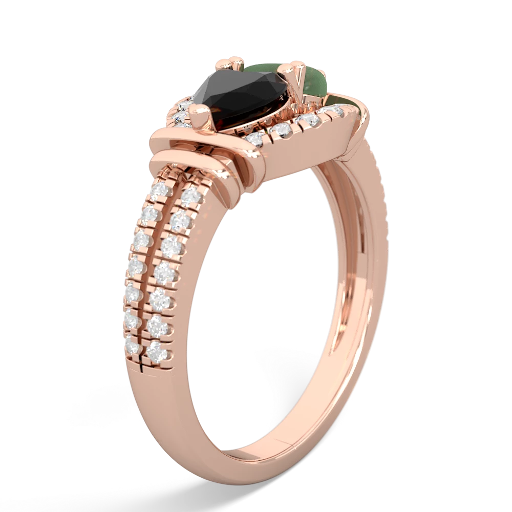 Onyx Art-Deco Keepsake 14K Rose Gold ring R5630