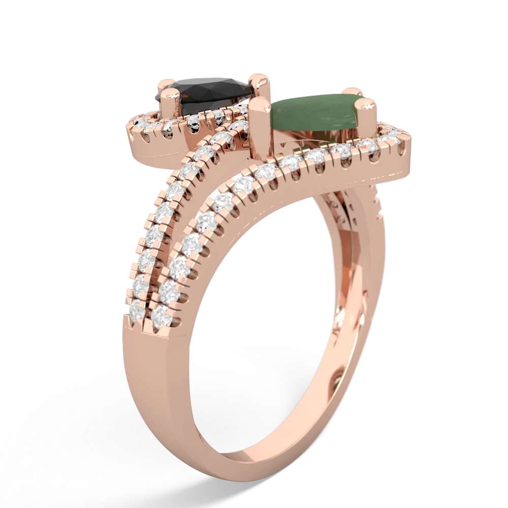 Onyx Diamond Dazzler 14K Rose Gold ring R3000