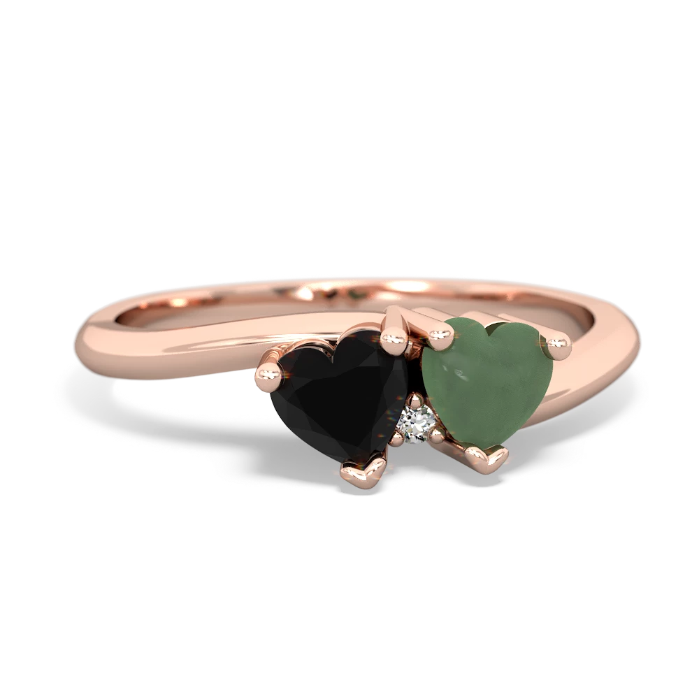 Onyx Sweethearts 14K Rose Gold ring R5260