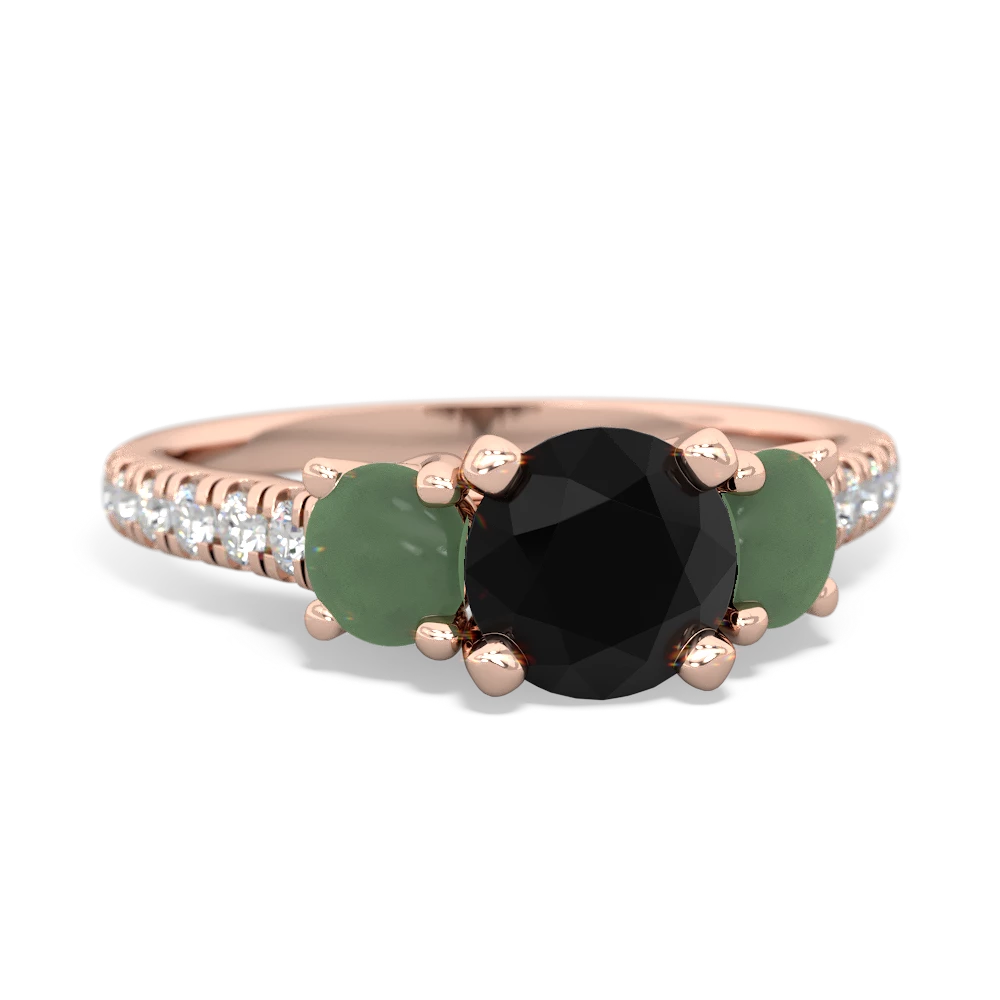 Onyx Pave Trellis 14K Rose Gold ring R5500