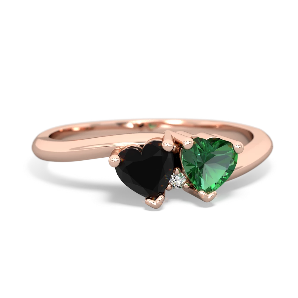 Onyx Sweethearts 14K Rose Gold ring R5260