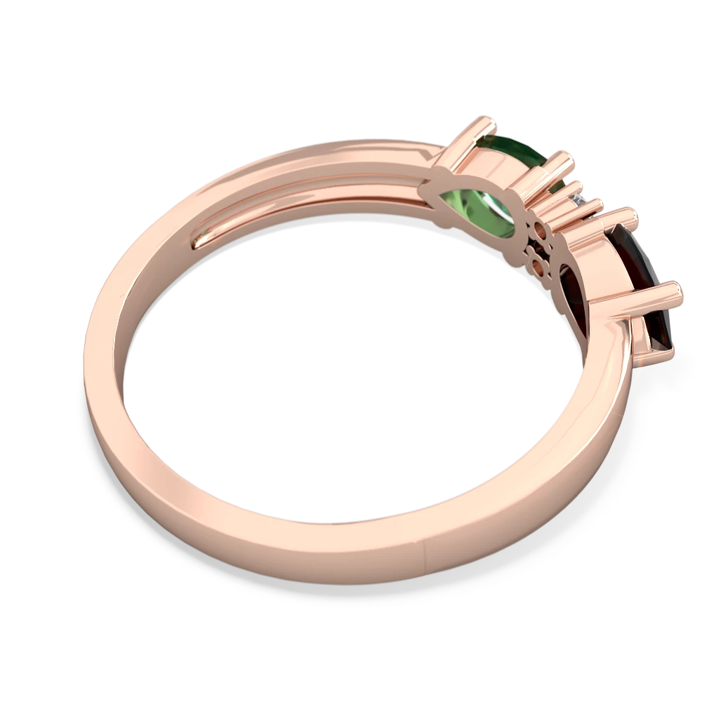 Onyx Pear Bowtie 14K Rose Gold ring R0865