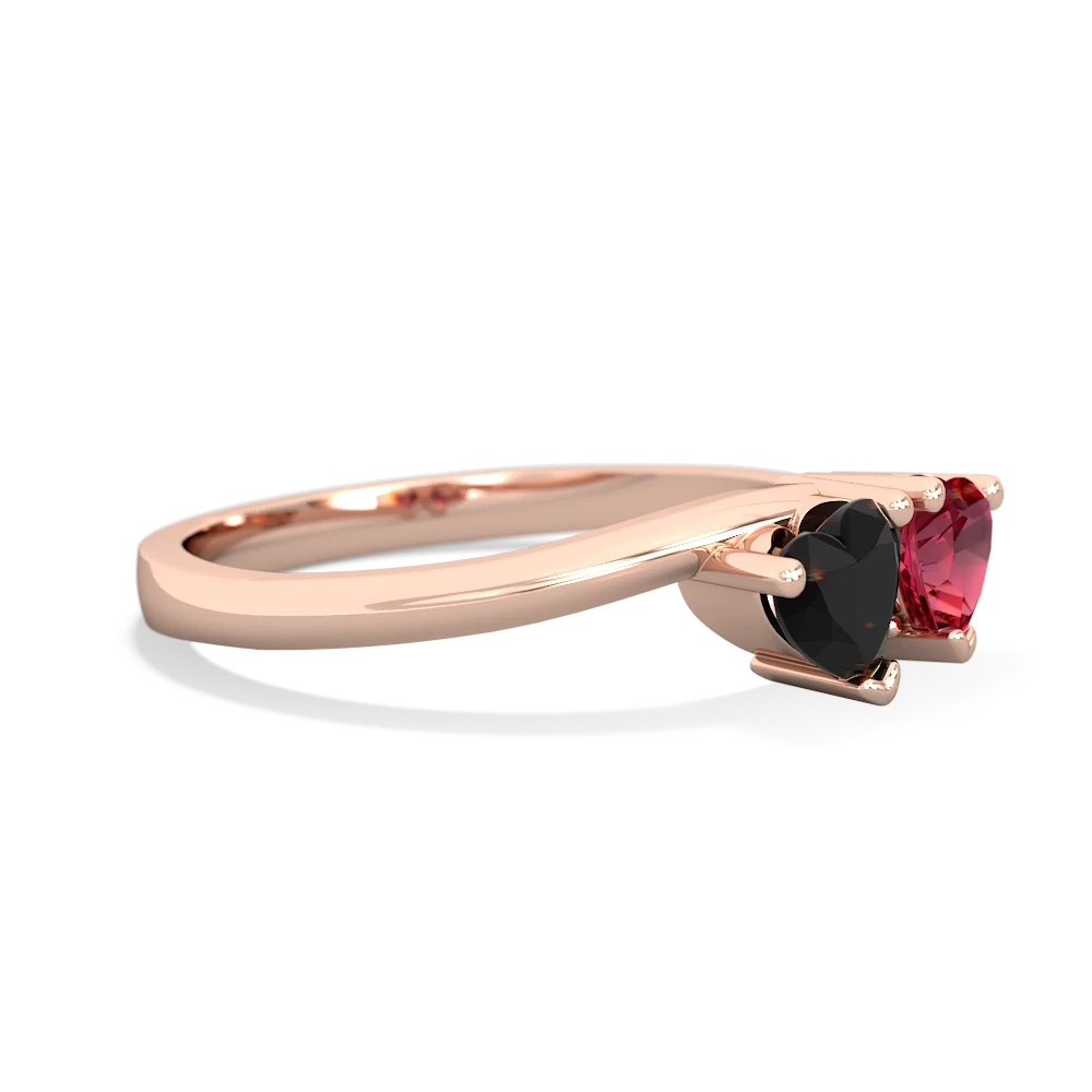 Onyx Sweethearts 14K Rose Gold ring R5260