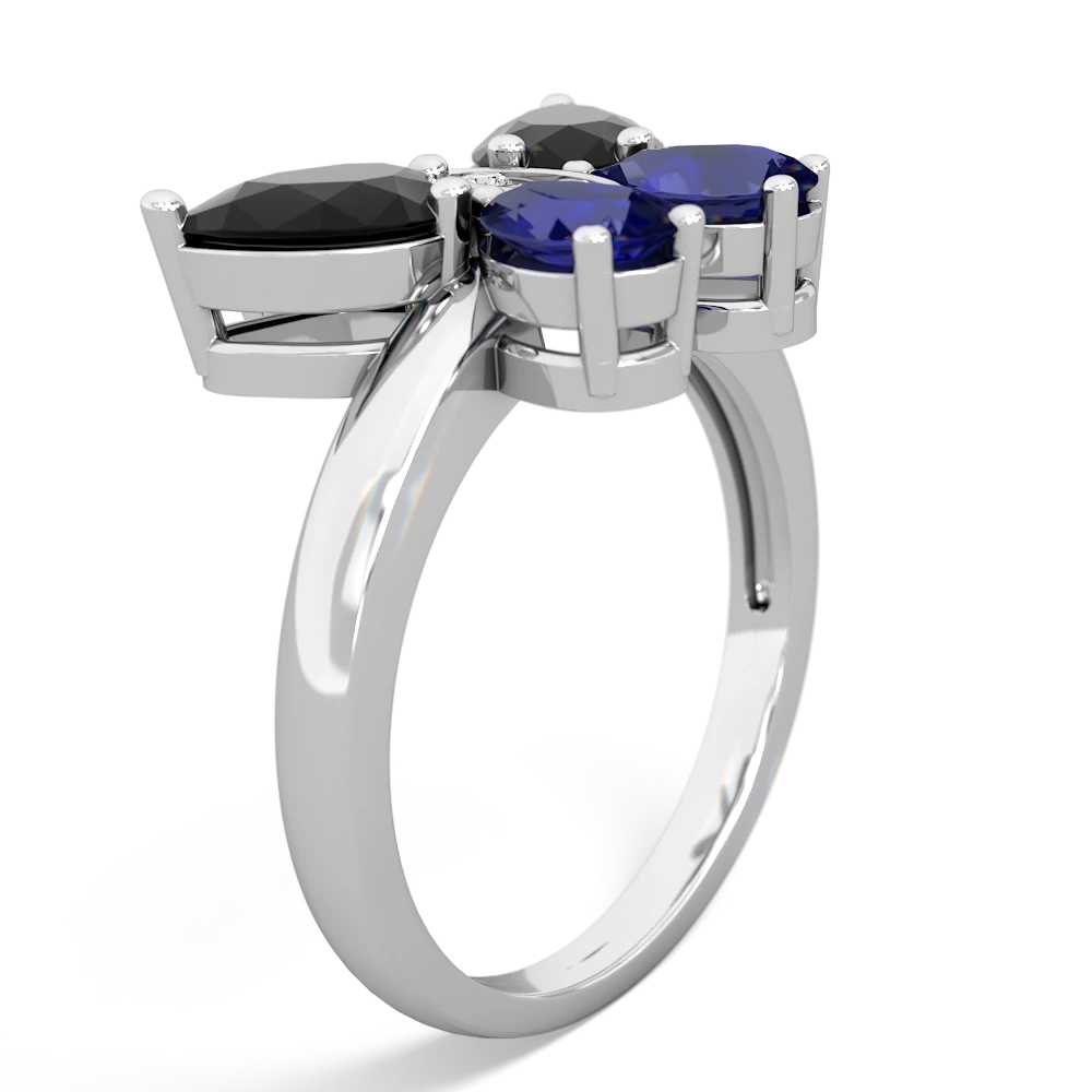 Onyx Butterfly 14K White Gold ring R2215