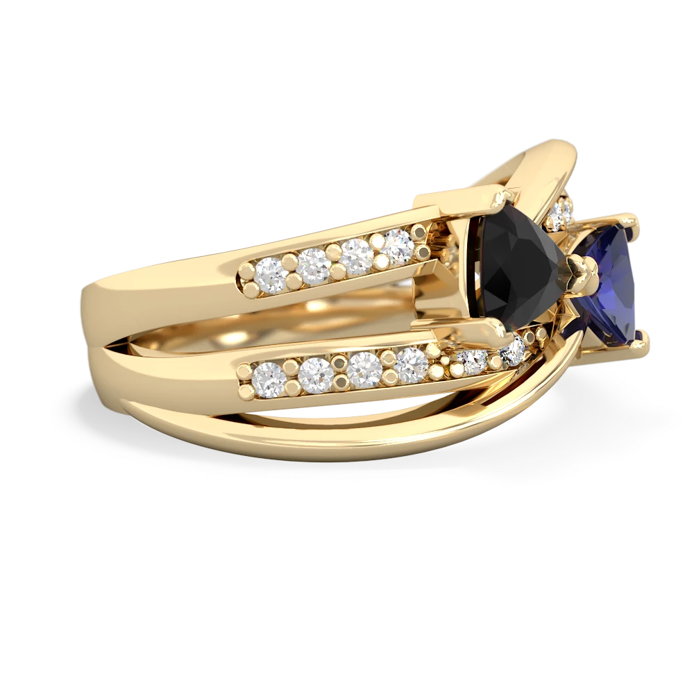 Onyx Bowtie 14K Yellow Gold ring R2360