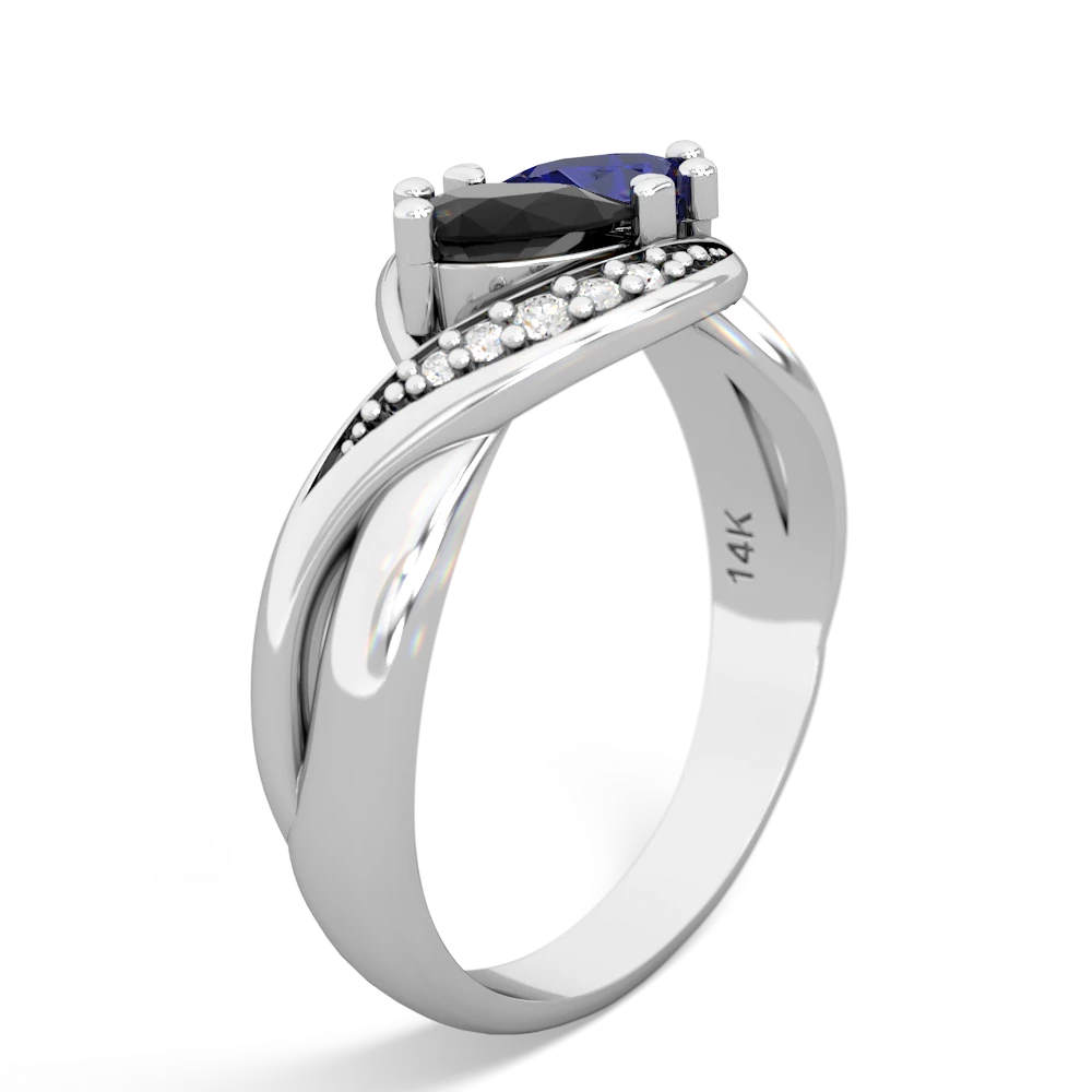 Onyx Summer Winds 14K White Gold ring R5342