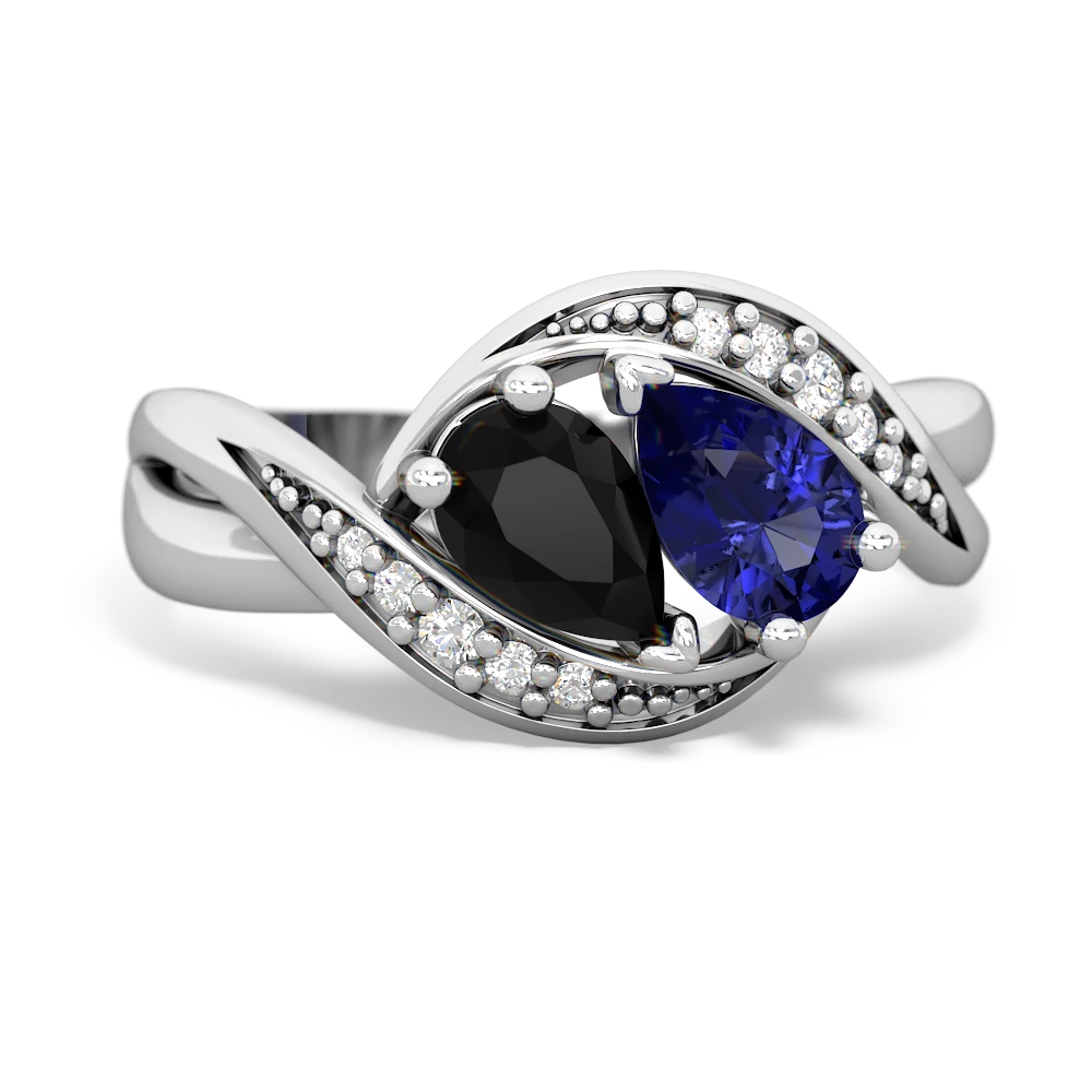 Onyx Summer Winds 14K White Gold ring R5342