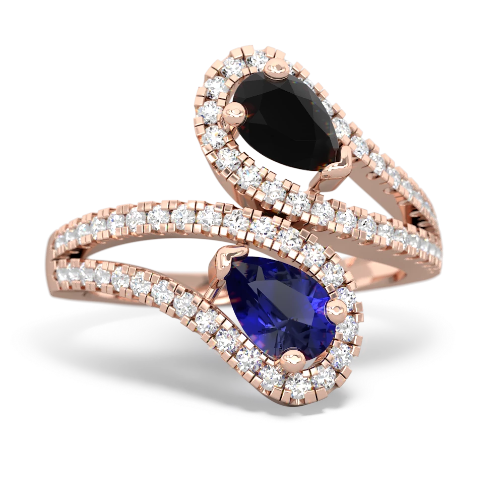 Onyx Diamond Dazzler 14K Rose Gold ring R3000