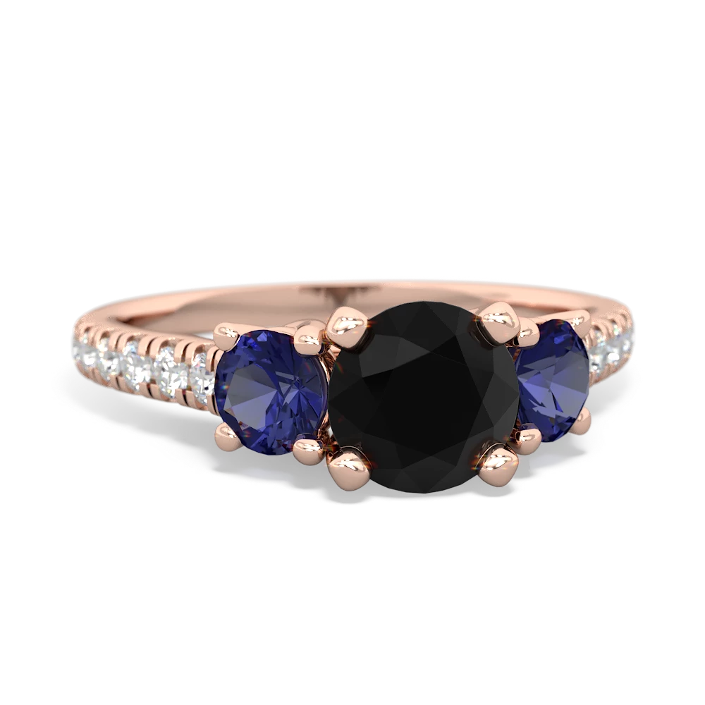 Onyx Pave Trellis 14K Rose Gold ring R5500