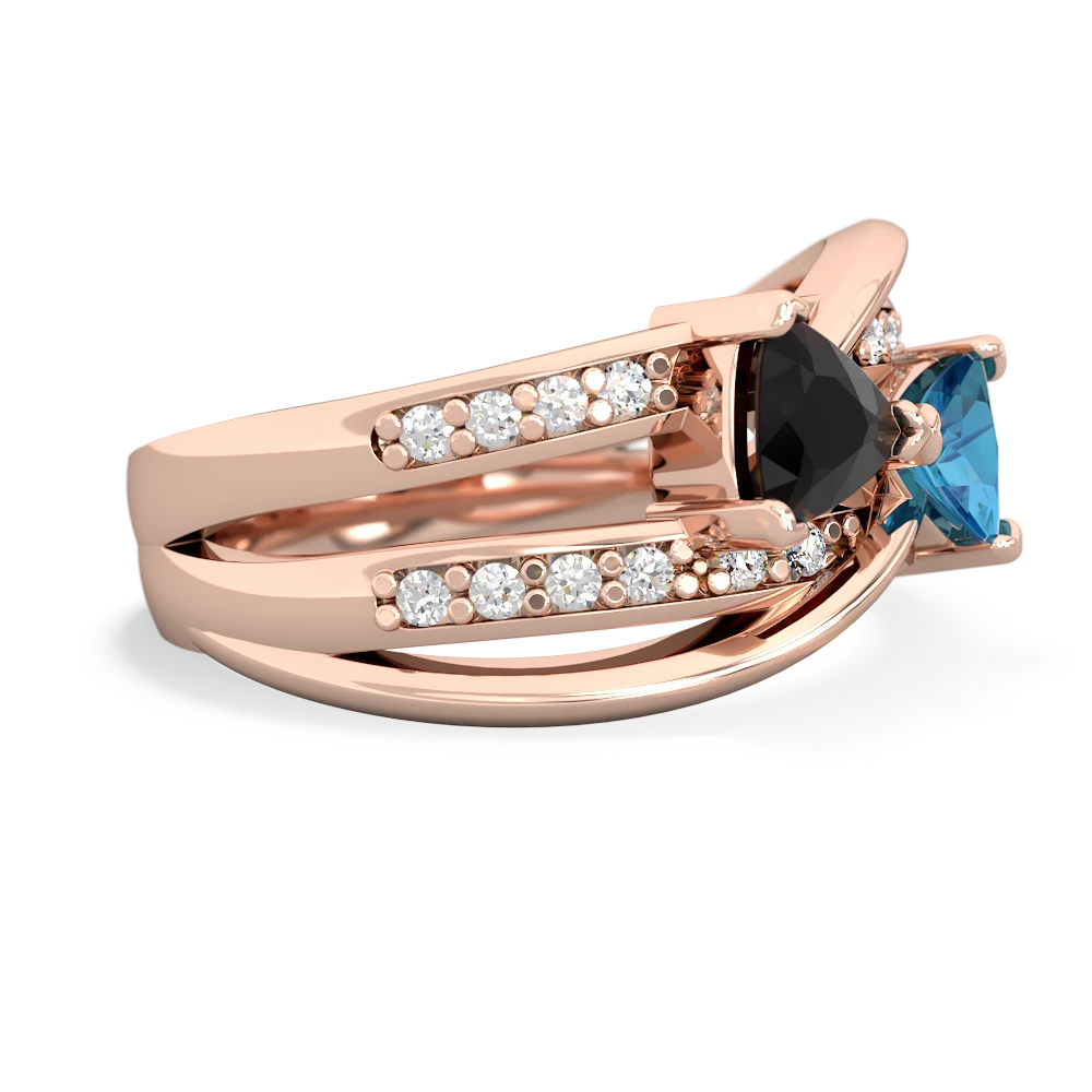 Onyx Bowtie 14K Rose Gold ring R2360