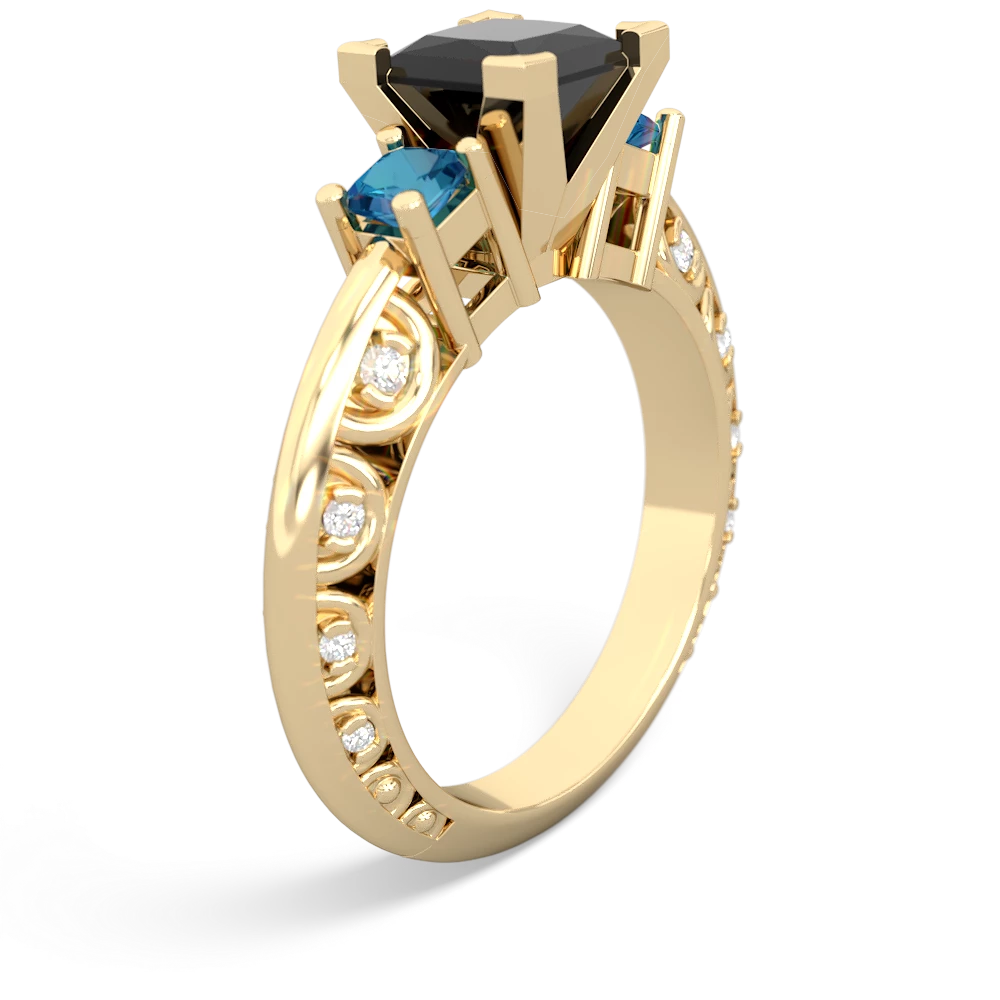 Onyx Eternal Embrace Engagement 14K Yellow Gold ring C2001