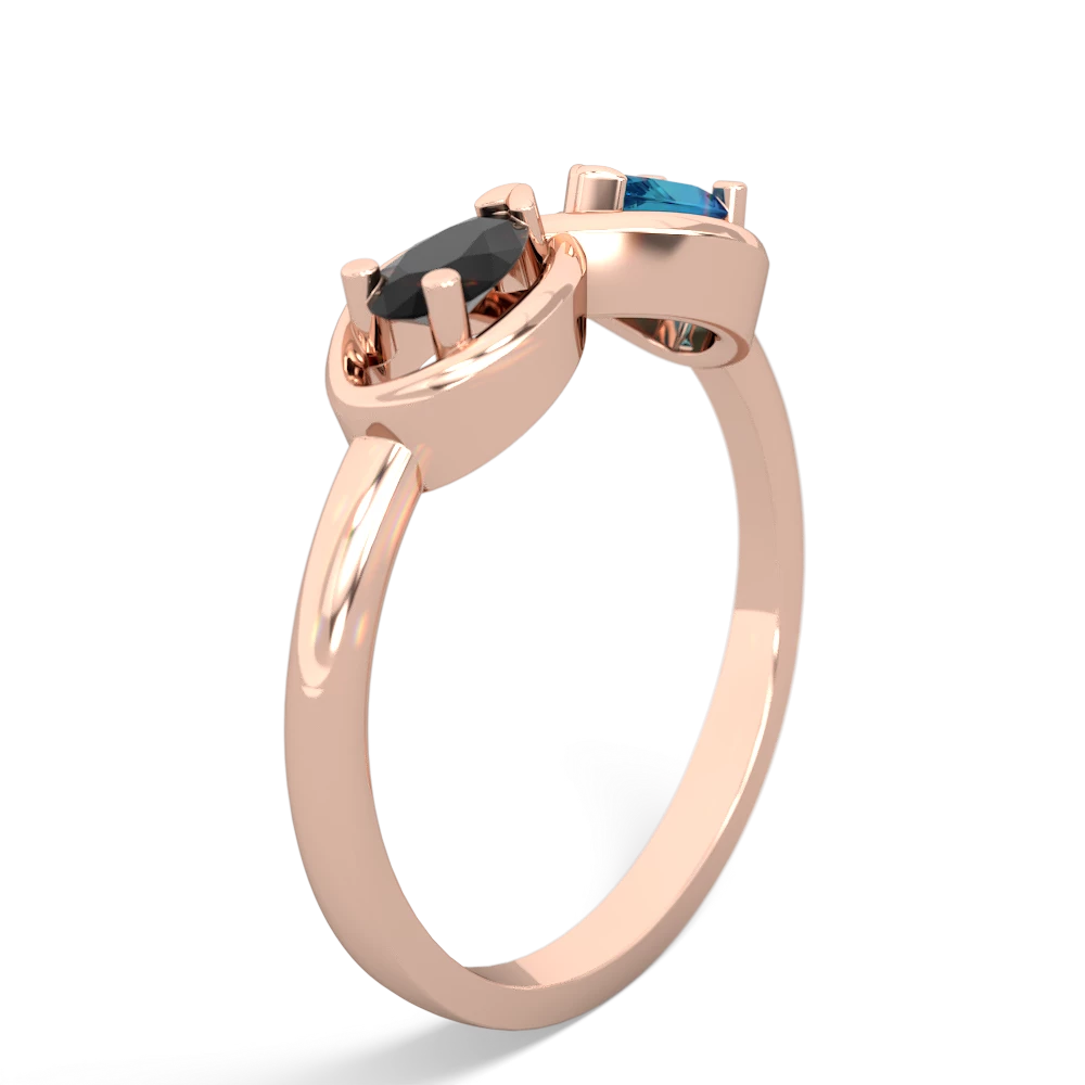 Onyx Infinity 14K Rose Gold ring R5050