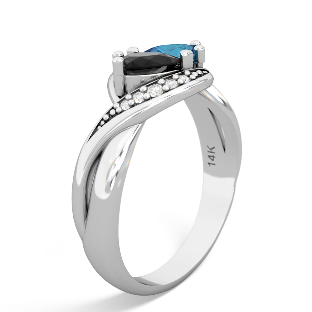 Onyx Summer Winds 14K White Gold ring R5342