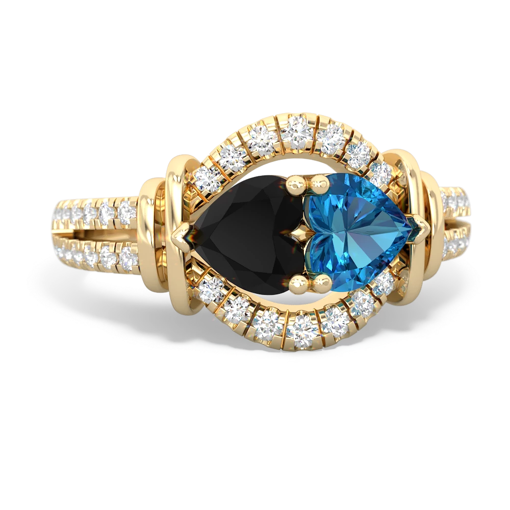 Onyx Art-Deco Keepsake 14K Yellow Gold ring R5630