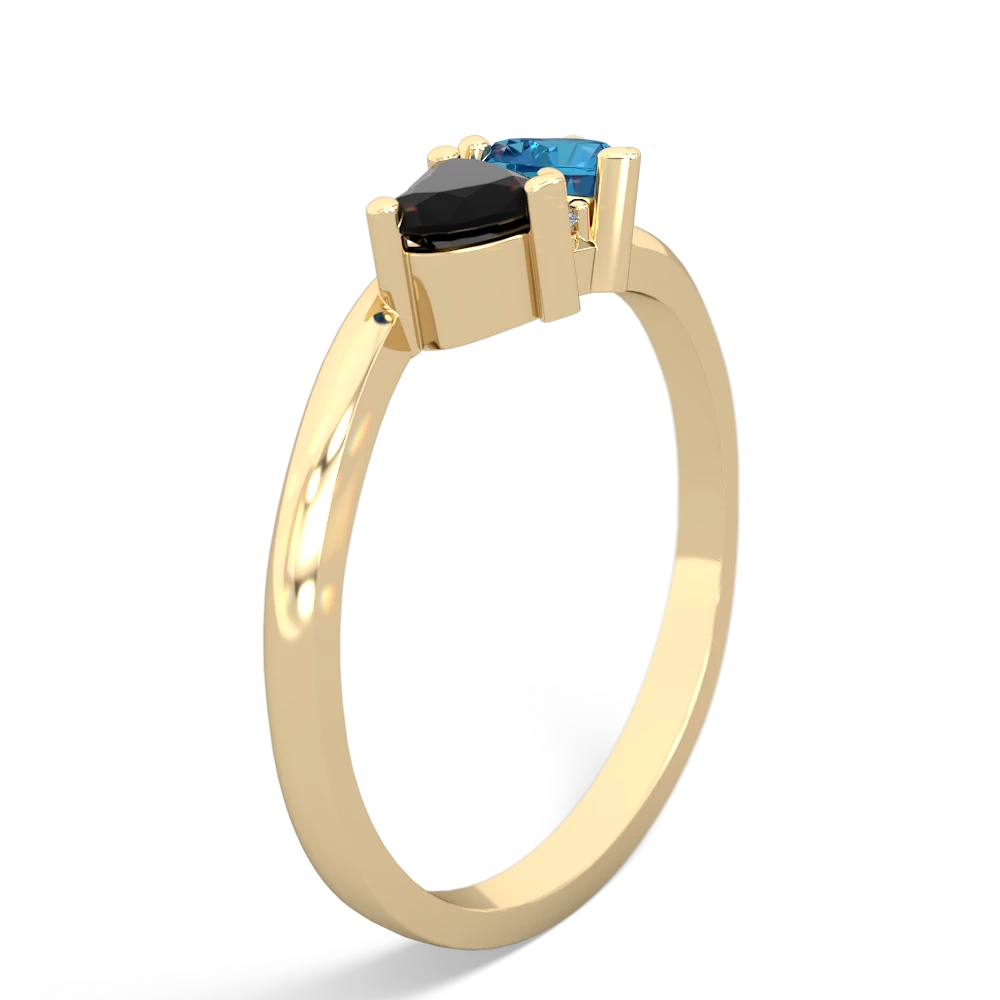 Onyx Sweethearts 14K Yellow Gold ring R5260