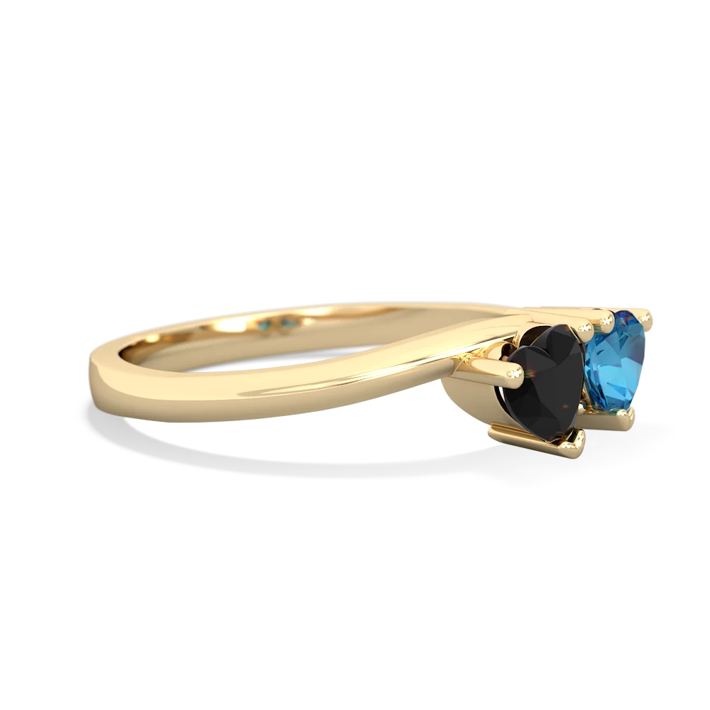 Onyx Sweethearts 14K Yellow Gold ring R5260