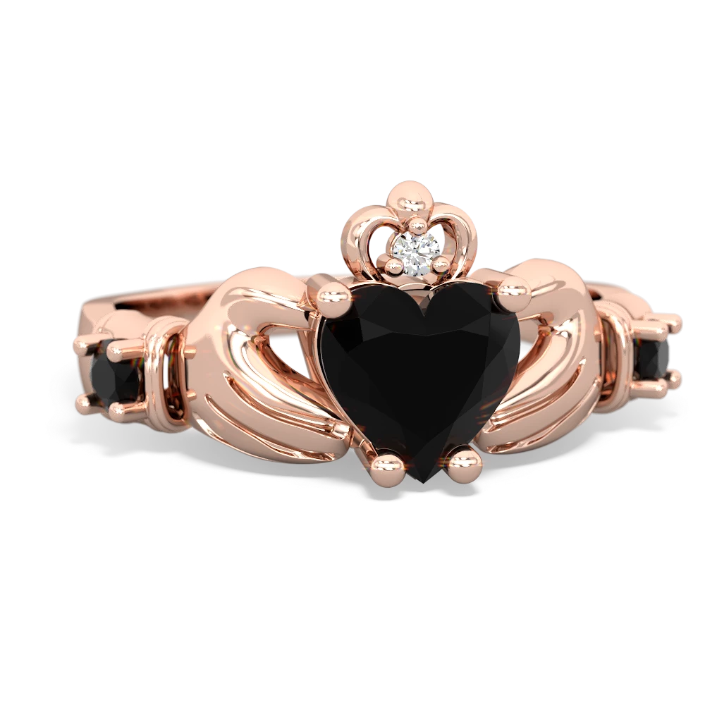 London Topaz Claddagh Keepsake 14K Rose Gold ring R5245