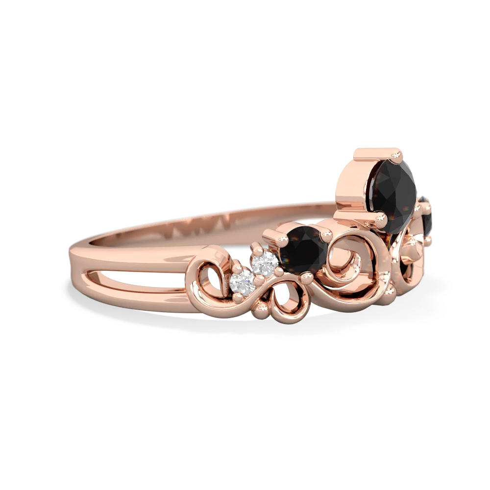 Garnet Crown Keepsake 14K Rose Gold ring R5740
