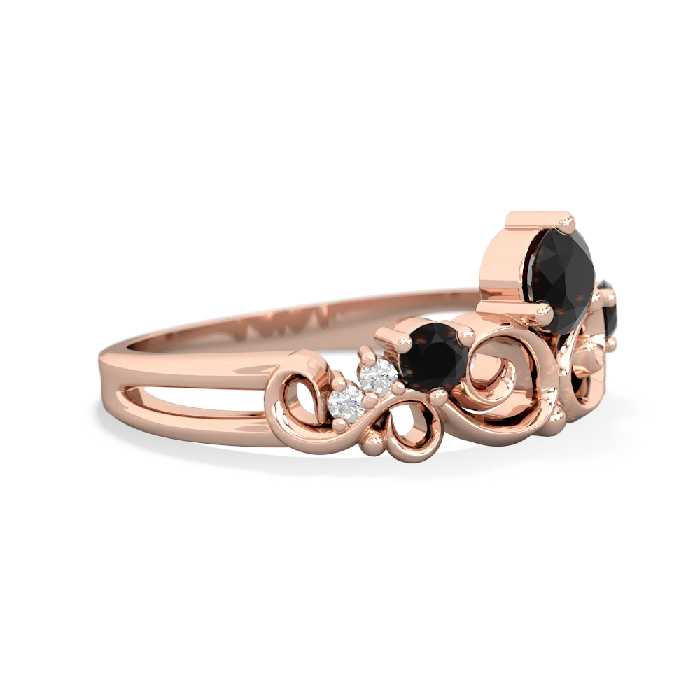 Sapphire Crown Keepsake 14K Rose Gold ring R5740