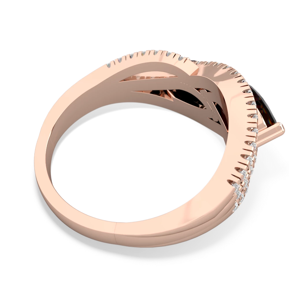 Onyx Diamond Rivers 14K Rose Gold ring R3070