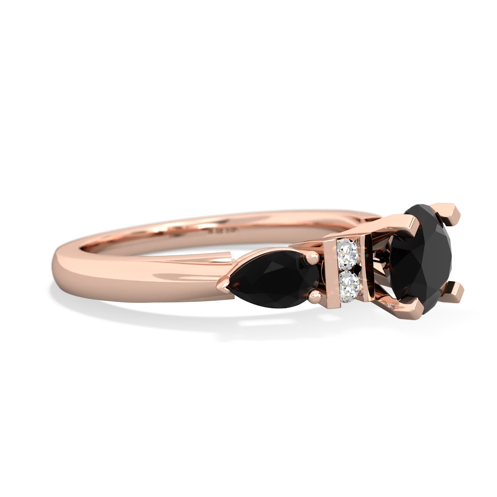 Lab Sapphire 6Mm Round Eternal Embrace Engagement 14K Rose Gold ring R2005