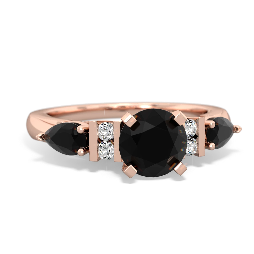 London Topaz 6Mm Round Eternal Embrace Engagement 14K Rose Gold ring R2005