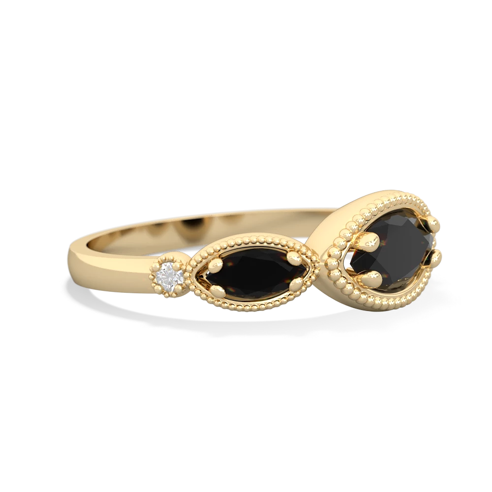 Ruby Milgrain Marquise 14K Yellow Gold ring R5700