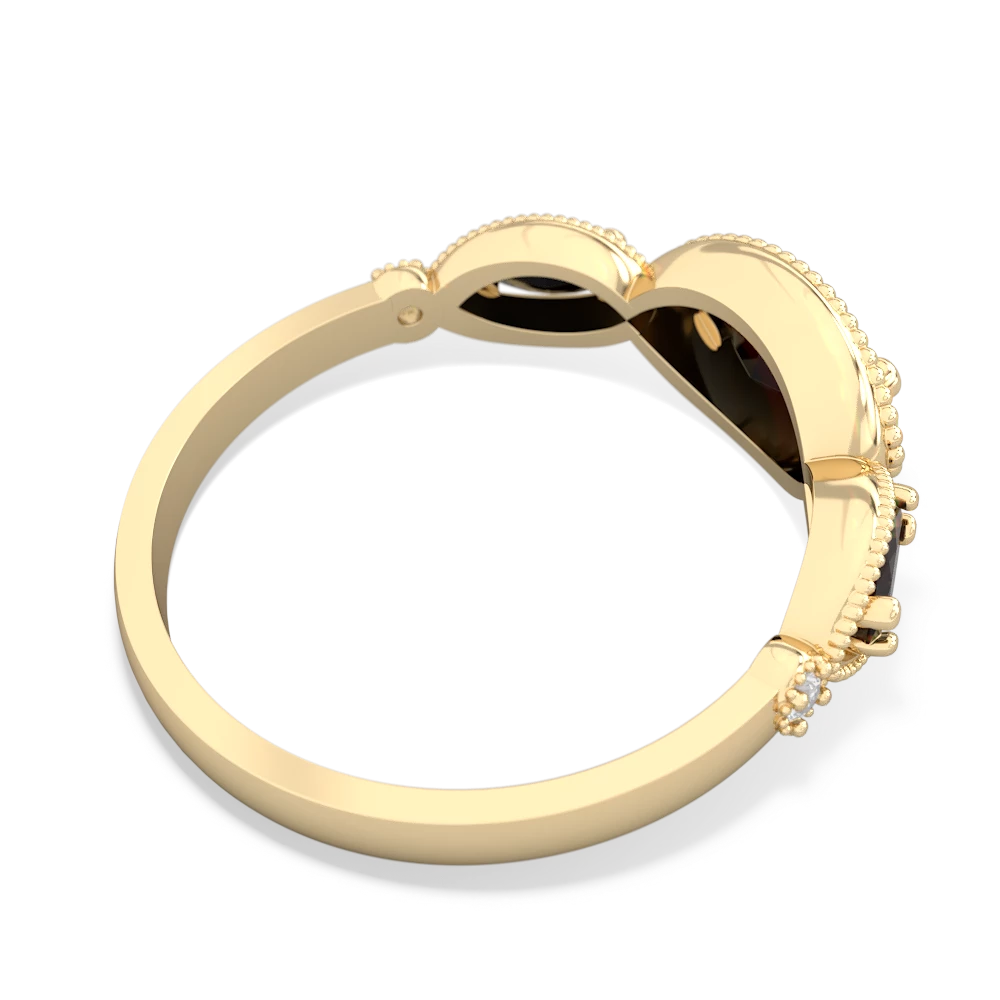 White Topaz Milgrain Marquise 14K Yellow Gold ring R5700