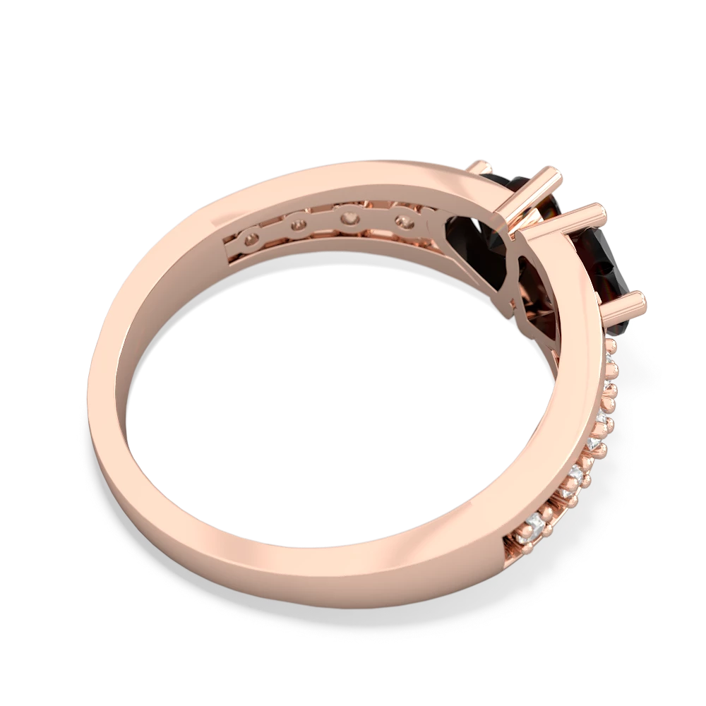 Onyx Heart To Heart 14K Rose Gold ring R3342