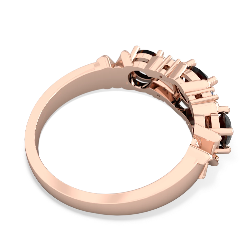 Lab Pink Sapphire Hugs And Kisses 14K Rose Gold ring R5016