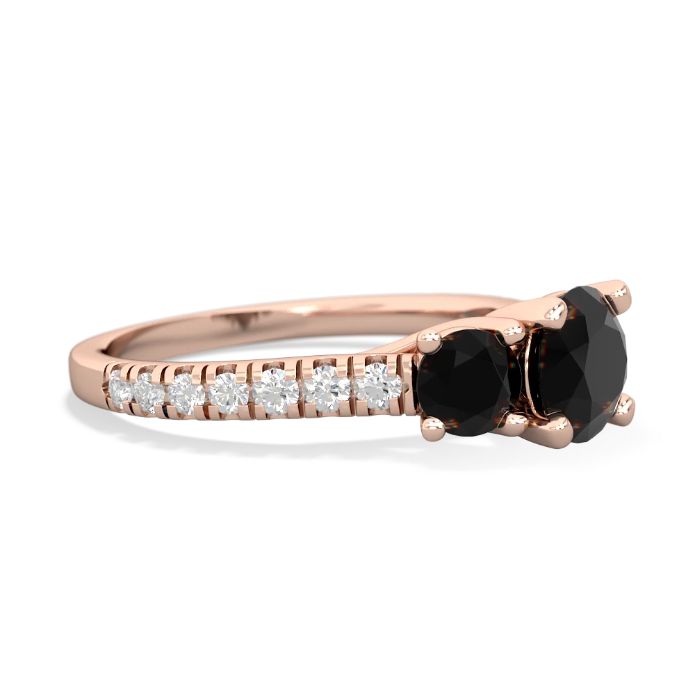 Smoky Quartz Pave Trellis 14K Rose Gold ring R5500