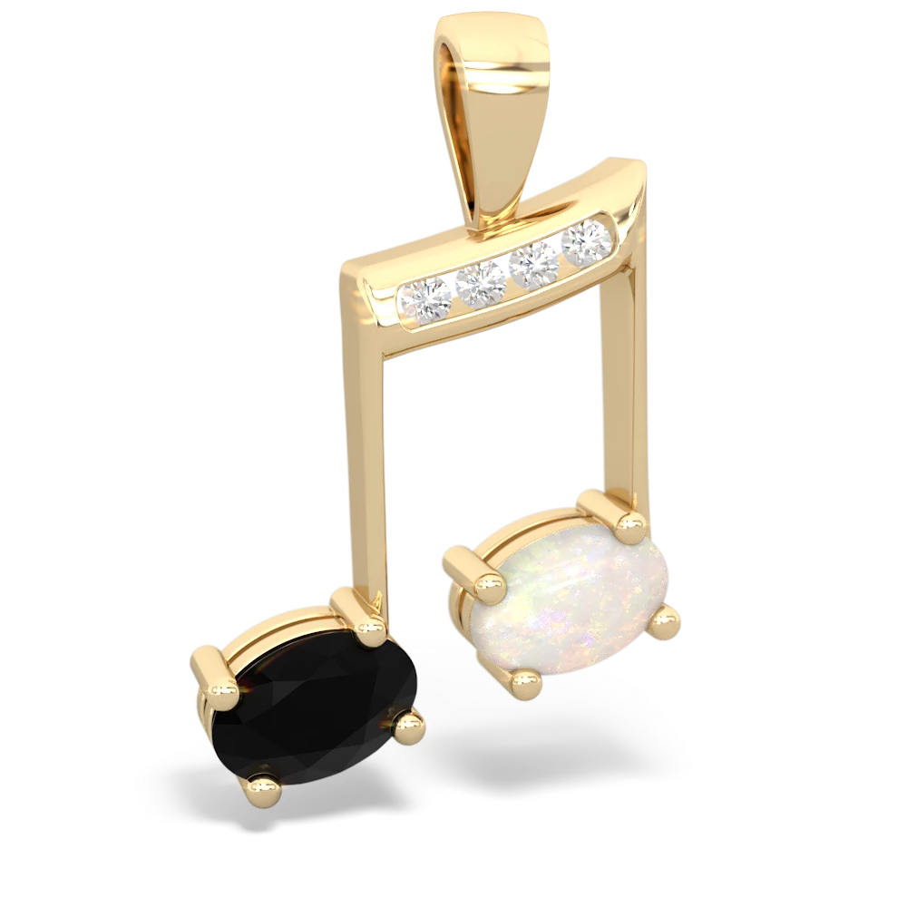 Onyx Color Of Music 14K Yellow Gold pendant P3334